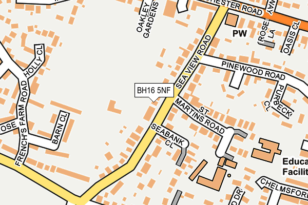 BH16 5NF map - OS OpenMap – Local (Ordnance Survey)