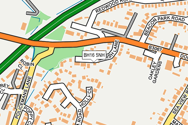 BH16 5NH map - OS OpenMap – Local (Ordnance Survey)