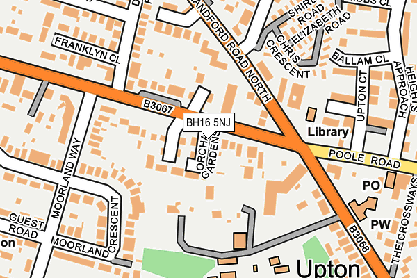 BH16 5NJ map - OS OpenMap – Local (Ordnance Survey)