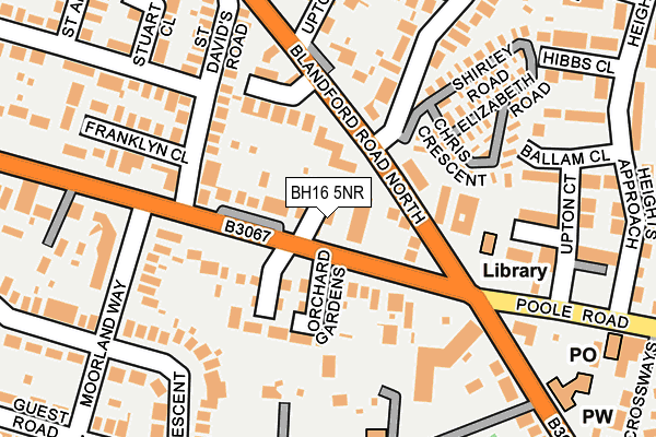 BH16 5NR map - OS OpenMap – Local (Ordnance Survey)
