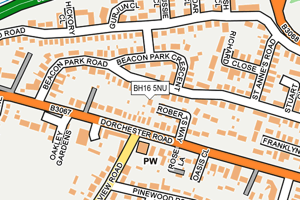 BH16 5NU map - OS OpenMap – Local (Ordnance Survey)