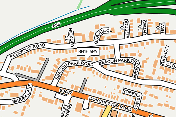 BH16 5PA map - OS OpenMap – Local (Ordnance Survey)