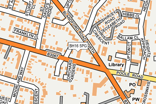 BH16 5PG map - OS OpenMap – Local (Ordnance Survey)