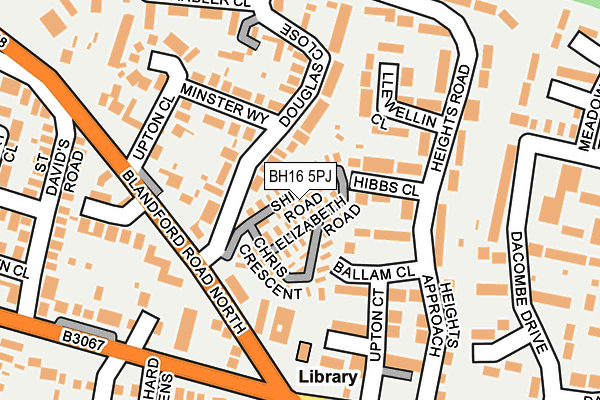 BH16 5PJ map - OS OpenMap – Local (Ordnance Survey)