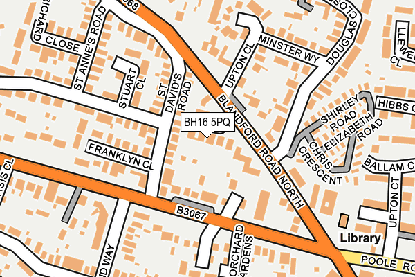 BH16 5PQ map - OS OpenMap – Local (Ordnance Survey)