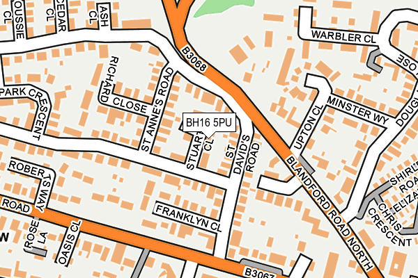 BH16 5PU map - OS OpenMap – Local (Ordnance Survey)