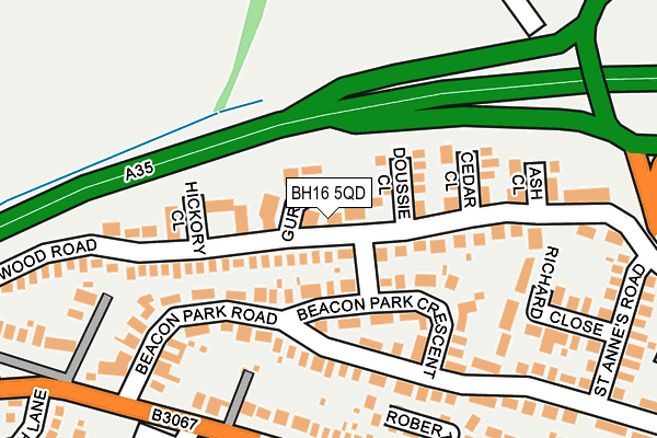 BH16 5QD map - OS OpenMap – Local (Ordnance Survey)