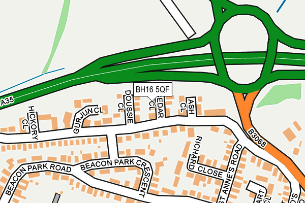 BH16 5QF map - OS OpenMap – Local (Ordnance Survey)