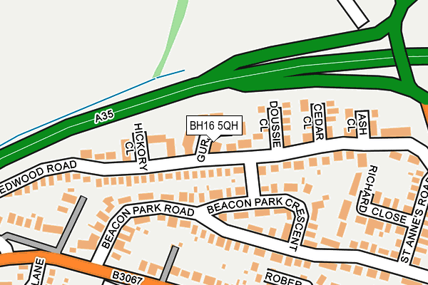 BH16 5QH map - OS OpenMap – Local (Ordnance Survey)