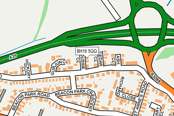 BH16 5QQ map - OS OpenMap – Local (Ordnance Survey)