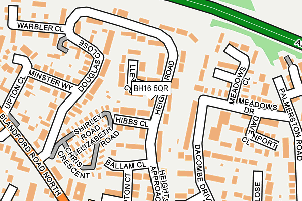 BH16 5QR map - OS OpenMap – Local (Ordnance Survey)