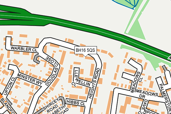 BH16 5QS map - OS OpenMap – Local (Ordnance Survey)