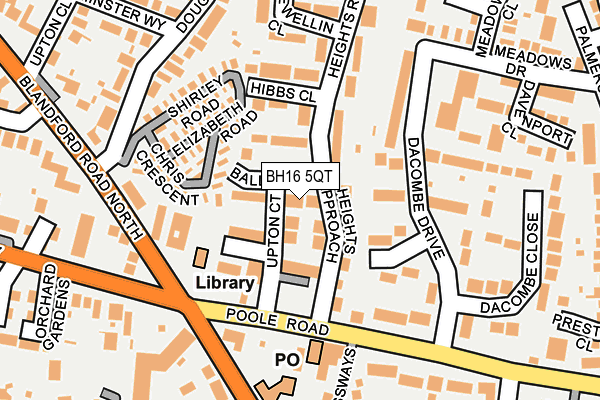 BH16 5QT map - OS OpenMap – Local (Ordnance Survey)