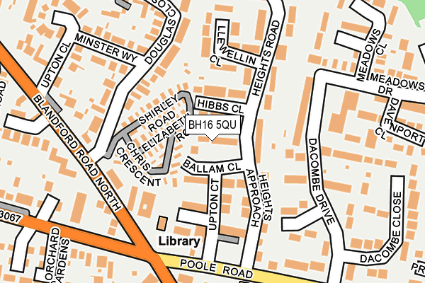 BH16 5QU map - OS OpenMap – Local (Ordnance Survey)