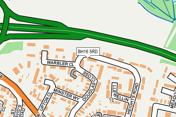 BH16 5RD map - OS OpenMap – Local (Ordnance Survey)
