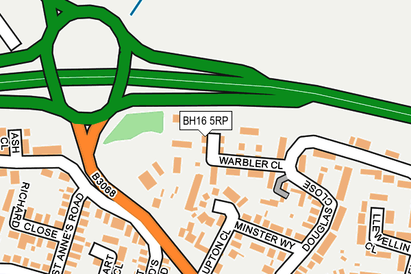 BH16 5RP map - OS OpenMap – Local (Ordnance Survey)