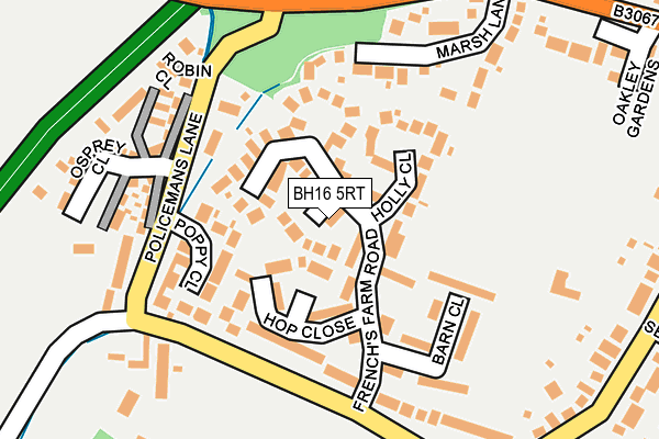BH16 5RT map - OS OpenMap – Local (Ordnance Survey)