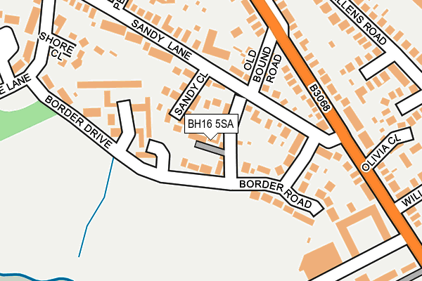 BH16 5SA map - OS OpenMap – Local (Ordnance Survey)
