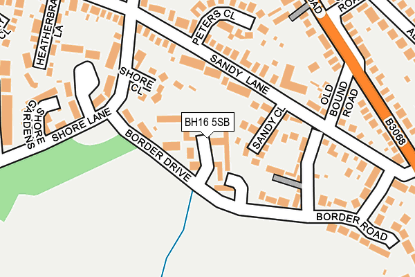 BH16 5SB map - OS OpenMap – Local (Ordnance Survey)