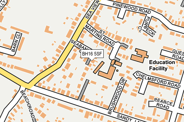 BH16 5SF map - OS OpenMap – Local (Ordnance Survey)