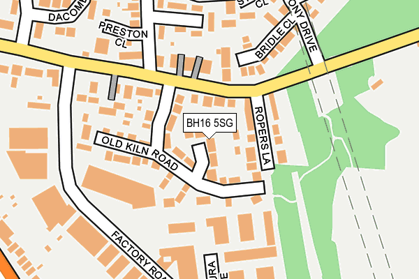 BH16 5SG map - OS OpenMap – Local (Ordnance Survey)