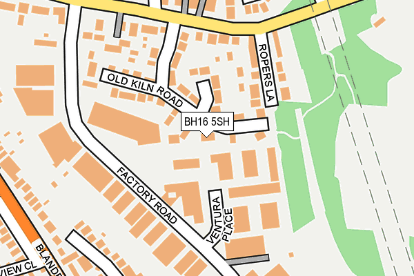 BH16 5SH map - OS OpenMap – Local (Ordnance Survey)