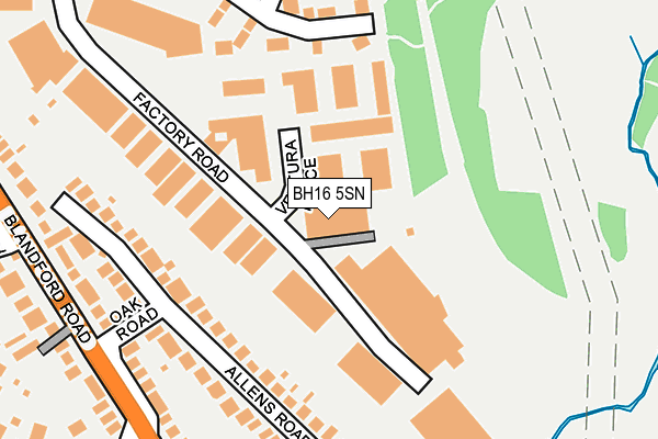 BH16 5SN map - OS OpenMap – Local (Ordnance Survey)