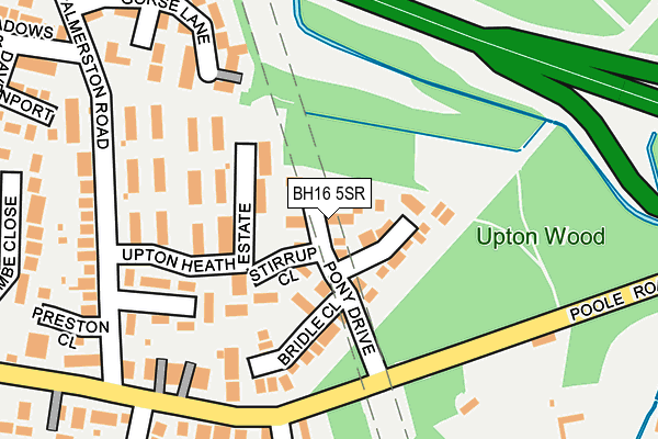 BH16 5SR map - OS OpenMap – Local (Ordnance Survey)