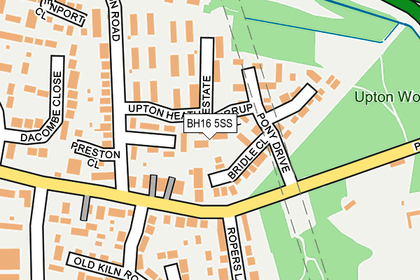 BH16 5SS map - OS OpenMap – Local (Ordnance Survey)