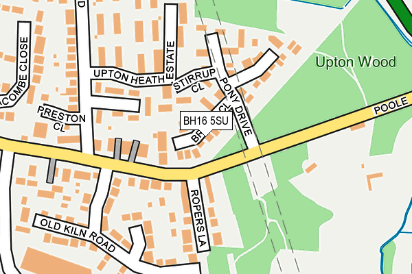 BH16 5SU map - OS OpenMap – Local (Ordnance Survey)