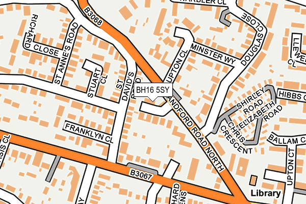 BH16 5SY map - OS OpenMap – Local (Ordnance Survey)