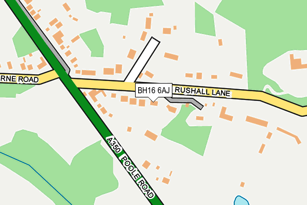 BH16 6AJ map - OS OpenMap – Local (Ordnance Survey)