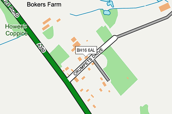 BH16 6AL map - OS OpenMap – Local (Ordnance Survey)