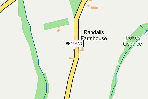 BH16 6AN map - OS OpenMap – Local (Ordnance Survey)