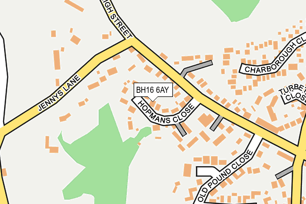 BH16 6AY map - OS OpenMap – Local (Ordnance Survey)