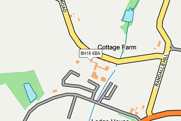 BH16 6BA map - OS OpenMap – Local (Ordnance Survey)