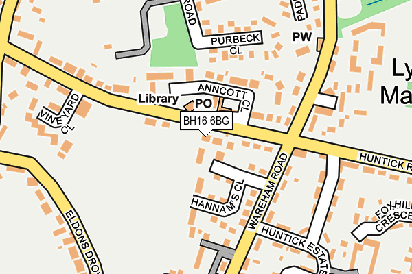 BH16 6BG map - OS OpenMap – Local (Ordnance Survey)