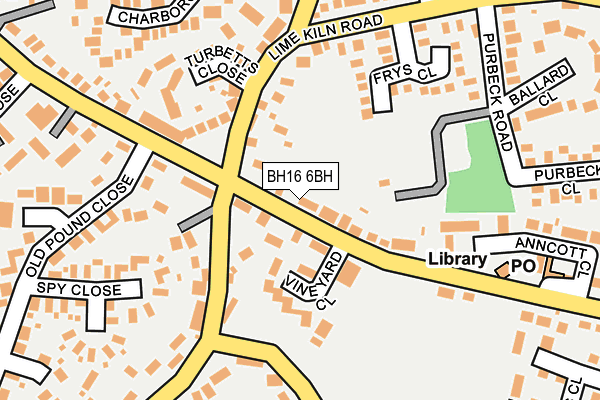 BH16 6BH map - OS OpenMap – Local (Ordnance Survey)
