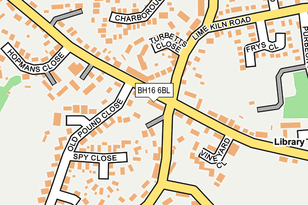 BH16 6BL map - OS OpenMap – Local (Ordnance Survey)