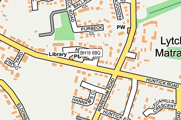 BH16 6BQ map - OS OpenMap – Local (Ordnance Survey)
