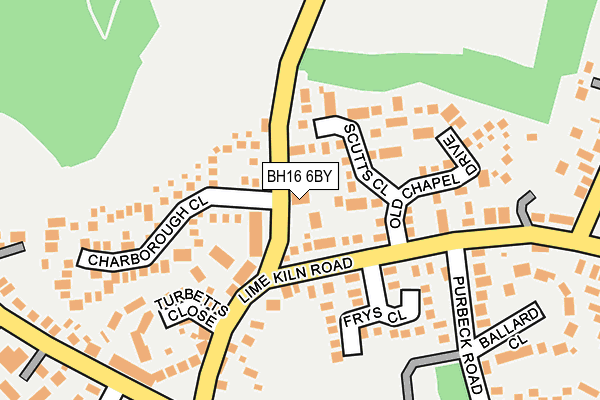 BH16 6BY map - OS OpenMap – Local (Ordnance Survey)