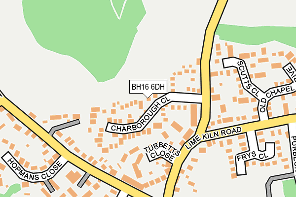 BH16 6DH map - OS OpenMap – Local (Ordnance Survey)