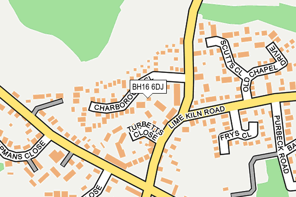 BH16 6DJ map - OS OpenMap – Local (Ordnance Survey)