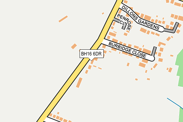 BH16 6DR map - OS OpenMap – Local (Ordnance Survey)