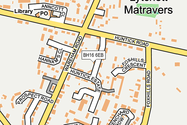 BH16 6EB map - OS OpenMap – Local (Ordnance Survey)