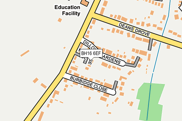 BH16 6EF map - OS OpenMap – Local (Ordnance Survey)