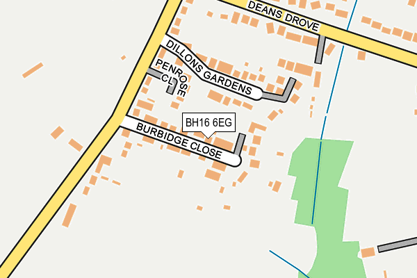 BH16 6EG map - OS OpenMap – Local (Ordnance Survey)