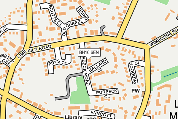 BH16 6EN map - OS OpenMap – Local (Ordnance Survey)