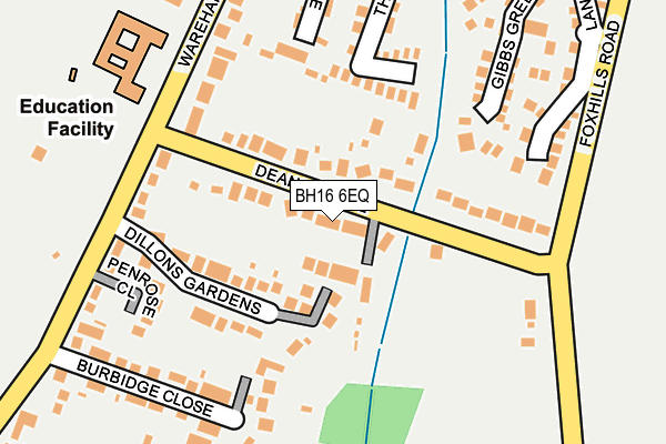 BH16 6EQ map - OS OpenMap – Local (Ordnance Survey)