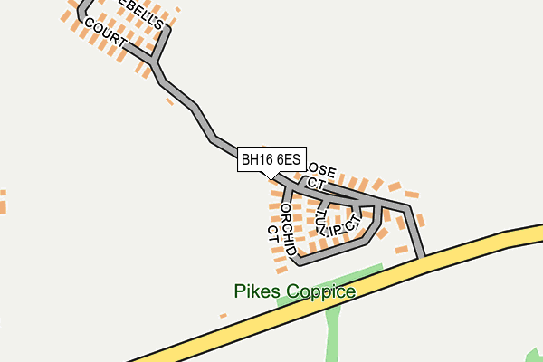 BH16 6ES map - OS OpenMap – Local (Ordnance Survey)